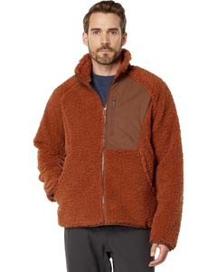 2026 Men's Most Popular Thick Warm Double-Faced Pile Pocket <b>Sherpa</b> Fleece Jacket Canvas <b>Fabric</b> Stand Collar Fur Coat Style - Product Image 1