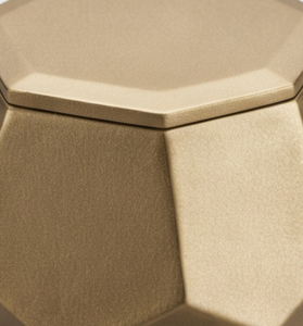 Caja de Lujo Dorada Geométrica para Frutos Secos, Contenedor de Hierro Facetado para Almacenamiento de Dátiles con Tapa Poliedrica, Envase de Hojalata para Regalo Corporativo - Product Image 5