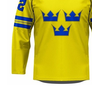 Jersey de Hockey sobre Hielo Personalizado de Alta Calidad, Transpirable, con Bordado 3D, Impresión Digital, Cuello Mao, Correa en T, Antibacterial, para Verano - Product Image 5