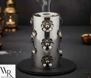 Porte-encens du Moyen-Orient en métal et bois, écologique, durable, fait main, motif floral, découpe au laser, diffuseur d'encens pour le Ramadan - Product Image 1