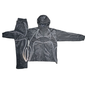 Streetwear Breathable Plus Size Casual Solid Men's Windbreaker Tracksuit Set High Quality Factory Made - Product Image 1