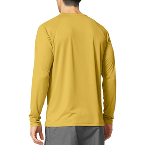 T-shirt à manches longues pour homme, décontracté, en coton uni, coupe confortable - Product Image 4