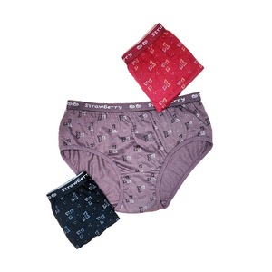 <strong>Best</strong> Precisely Designed Pure Cotton Panties for Women/Girls 22MM OUTER ELASTIC Printed with Custom logo Designed Solid Color - Product Image 2