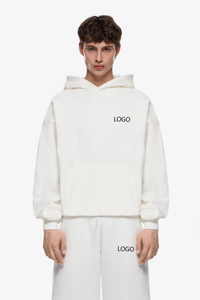 Ensembles de survêtements streetwear imprimés très tendance, amples et épais, 2 pièces, survêtements oversize personnalisés en coton unisexe - Product Image 3
