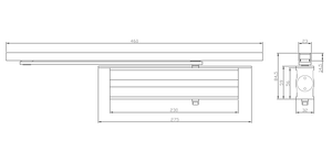 Ferme-porte hydraulique dissimulé à fermeture douce en alliage d'aluminium pour projets hôteliers, bureaux et appartements - Product Image 2