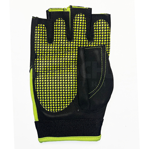 Guantes Deportivos de Fitness de Medio Dedo en PU, Agarre Antideslizante, Correa de Muñeca Ajustable con Hebilla, Unisex, para Levantamiento de Pesas, Gimnasio, Fisicoculturismo - Product Image 4