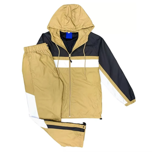 Factory Made Custom Two Piece <b>Windbreaker</b> Short Jacket Set With Polyester/Cotton Material <b>Windbreaker</b> Sets For Boy's - Product Image 1