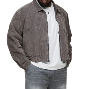 Veste en jean pour hommes grande taille, tissu en gros, personnalisable, échantillon gratuit, meilleure qualité - Product Image 1