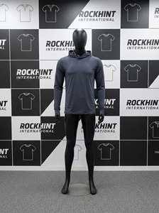 เสื้อฮู้ดผู้ชายน้ำหนักเบา ระบายเหงื่อได้ดี ยืดหยุ่น เหมาะสำหรับออกกำลังกาย แขนยาว สำหรับฝึกซ้อมในยิม รับสกรีนโลโก้ - Product Image 4