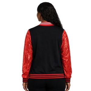 Delta Sigma Theta Black Sequin Cardigan for Women Comfortable Fit Premium Fabric Greek Sorority Apparel Casual Wear - Product Image 2