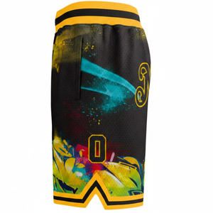 Shorts de basketball d'été pour hommes, sportifs, 100 % polyester, séchage rapide, personnalisables, maille de haute qualité, couleur unie, taille mi-haute, vente en gros - Product Image 3