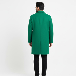 <b>Men's</b> Formal Long <b>Trench</b> Overcoat Wool Canvas Business Winter OEM Factory Custom Logo Design Breathable Quick-Dry - Product Image 2