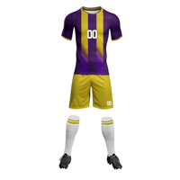 Maillot de football personnalisé en usine, uniforme de football unisexe, ensemble respirant imprimé par sublimation, manches courtes, style rétro pour club et équipe