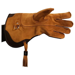 Gants en cuir Falcon sur mesure, haute qualité, tissu imperméable et durable, doigts flexibles, prise confortable, ajustement sécurisé du poignet - Product Image 1