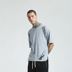 Camiseta de Hombre con Logotipo Personalizado, Estilo Vintage, Lavada al Ácido, Ligera, Tallas Grandes, 100% Algodón - Product Image 2