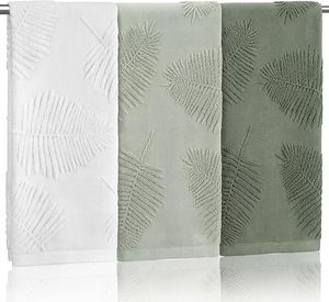 Ensemble de 3 serviettes de bain décoratives 100% coton, serviettes de bain moelleuses pour cadeaux d'invités, serviettes de cuisine style ferme - Product Image 2