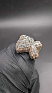 Custom 2X Moissanite Baguette Cut Name <b>Ring</b> For <b>Mens</b> original 925 Silver Fine Gold Plated Hip Hop Party Jewelry Gift For Her - Product Image 3