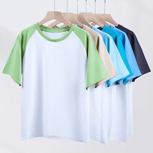 T-shirt à col rond en jersey de coton blanc et noir en gros pour hommes, streetwear, manches courtes, coupe ample, t-shirts imprimés pour hommes - Product Image 2