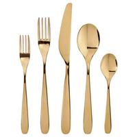 Ensemble de couverts dorés pour décoration de mariage, 5 pièces, style occidental, luxe, sans BPA, design moderne, couverts dorés pour la table