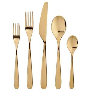 Wedding Decoration Gold Flatware <b>Sets</b> 5 Pcs Western Style Luxury Cutleries BPA Free Modern Design Gold Silverware For Tableware - Product Image 4