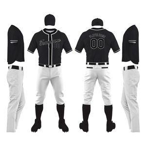 Uniformes de Béisbol Personalizados de Alta Calidad con Logotipo Impreso al por Mayor, Color Sólido, Mejor Calidad, Nuevos Precios Razonables, Hechos de Poliéster - Product Image 1