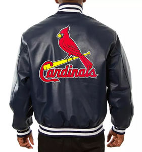 Chaqueta Universitaria Azul Marino de Satén de los St. Louis Cardinals - Product Image 2