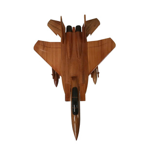 Modèle d'avion durable en bois massif 40-44cm, hélicoptère civil, idéal comme souvenir, fabriqué en usine au Vietnam - Product Image 2