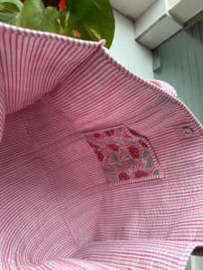 2026 Block Printed Floral Cotton Women <b>Mini</b> Tote Bags Shopping Beach Casual Carry <b>Hand</b> Bag Indian Traditional Ethnic Washable - Product Image 3