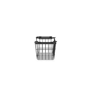 Set of 3 Black Metal Wire Storage <b>Baskets</b> <b>Stackable</b> Kitchen Pantry Bathroom Countertop Organizer Bins - Product Image 1