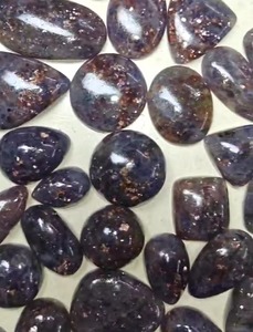 Joyería de Iolita y Piedra del Sol Multicolor Natural de Alta Calidad, Escamas de Ópalo Arcoíris y Gemas en Forma de Pera de Cristal - Product Image 6
