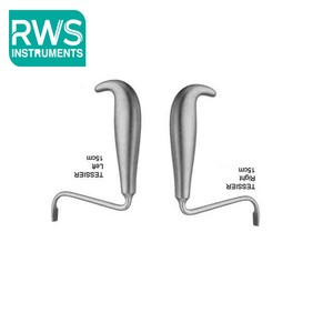 RWS INSTRUMENTS Rétracteur chirurgical dentaire RWS-DPI-4846 17 cm Manuel Argent Acier inoxydable de classe I Certifié CE 4 positions de mâchoires - Product Image 1