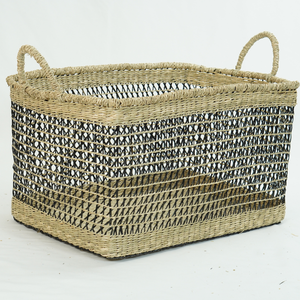 New Design Seagrass Eco-Friendly <b>Rustic</b> Multifunction Laundry Basket Handmade Home Storage Organizer Custom Color Available - Product Image 4