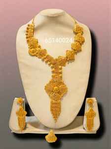 AWAIS HOUSE New Fashion Hip Hop Style Gold Plated Brass Women's Set Necklace <b>Bracelet</b> Wedding Party Chunky Diamond <b>Infinity</b> - Product Image 2