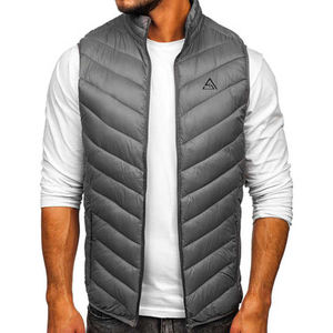 Gilet d'hiver décontracté à capuche sans manches pour homme, veste matelassée épaisse et chaude personnalisée avec poches - Product Image 1
