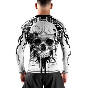 เสื้อแรชการ์ดแบบสั่งทำได้สำหรับทุกเพศ OEM ซับลิเมชั่น UPF 50 สำหรับฝึกซ้อมแบบไม่ใช้ยิมนาสติก ผ้าโพลีเอสเตอร์กันระคายเคือง ขายส่งจากโรงงาน OEM - Product Image 5