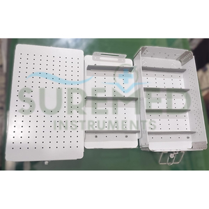 <b>Aluminum</b> Surgical Tray Sterilization Box Surgical Instrument <b>Container</b> <b>Aluminum</b> Surgical Tray Sterilization Box Autoclave Safe - Product Image 2