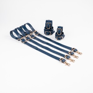 Adult Genuine Leather <b>Bed</b> <b>Restraints</b> High Quality Harness Straps Custom Alloy Buckle Cuffs OEM RTTS-0136 Bondage Style - Product Image 1
