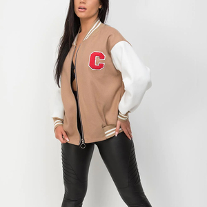 Custom Embroidery Chenille Patches Women's Varsity <b>Jacket</b> High Quality Customized <b>Winter</b> Breathable Windproof Eco-Friendly Raw - Product Image 5