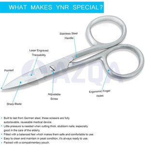 Ciseaux à ongles professionnels en acier inoxydable durables de 9 cm avec lames affûtées pour pédicure et soins des pieds professionnels - Product Image 6