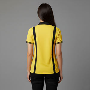 Nuevo diseño a rayas de dos colores, camisetas de polo de golf con logotipo personalizado, camisetas de golf de poliéster deportivas de secado rápido para mujer. - Product Image 5