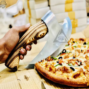 Couteau à pizza de haute qualité avec manche en bois et lame en acier inoxydable, fabriqué au Pakistan, prix de gros abordable - Product Image 5
