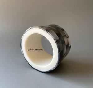 Juego de Servilleteros de Nácar Negro, Decoración de Mesa Ecológica con Incrustaciones de Concha, para Cenas Elegantes - Product Image 2