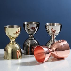 Vaso Medidor de Metal Personalizado con Logotipo, de Doble Cara, de Acero Inoxidable 304, para Mezclar Jugos, Herramienta de Barman, 1oz/2oz, Vaso Medidor de Vino, Jigger para Cócteles - Product Image 1