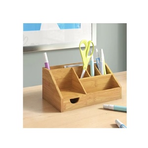 Premium Natural Wood <b>Pen</b> Stand Decorative Desktop <b>Organizer</b> for Office and Study Wooden <b>Pen</b> Holder Desk Stand - Product Image 5
