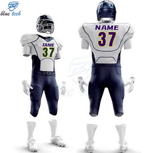 Men Custom American Football Uniform Sublimated Printed Short Football Jersey Pants Team Sportswear Custom Team Name Number OEM - Product Image 3