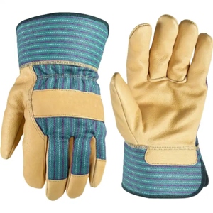 Gants de travail en cuir pleine fleur de vachette de qualité supérieure, protection industrielle des mains, gants de rigueur canadiens, gants de jardinage domestique - Product Image 2