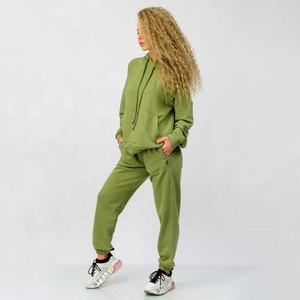 Summer Women's Clothing Fashion Casual Sports Tracksuits 100% Cotton Fleece Breathable 2 Piece Sports <b>Sets</b> for Women's - Product Image 2