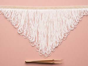 Elegant White Polyester Loop Fringe <b>Trim</b> for <b>Curtains</b>, Fashion and Home Furnishing - Product Image 4