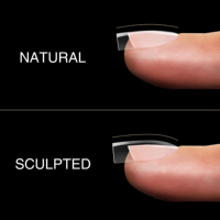 X-Short Pro Clear Nail Tips - 5 formes : Amande/Coffin/Rond/Stiletto/Carré - Capsules d'ongles en gel souple à couverture complète pour pose rapide