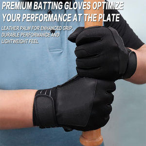 Gants de frappeur de baseball professionnels en cuir pleine fleur 2026 – Fermeture de poignet réglable, confortables et élégants - Product Image 3